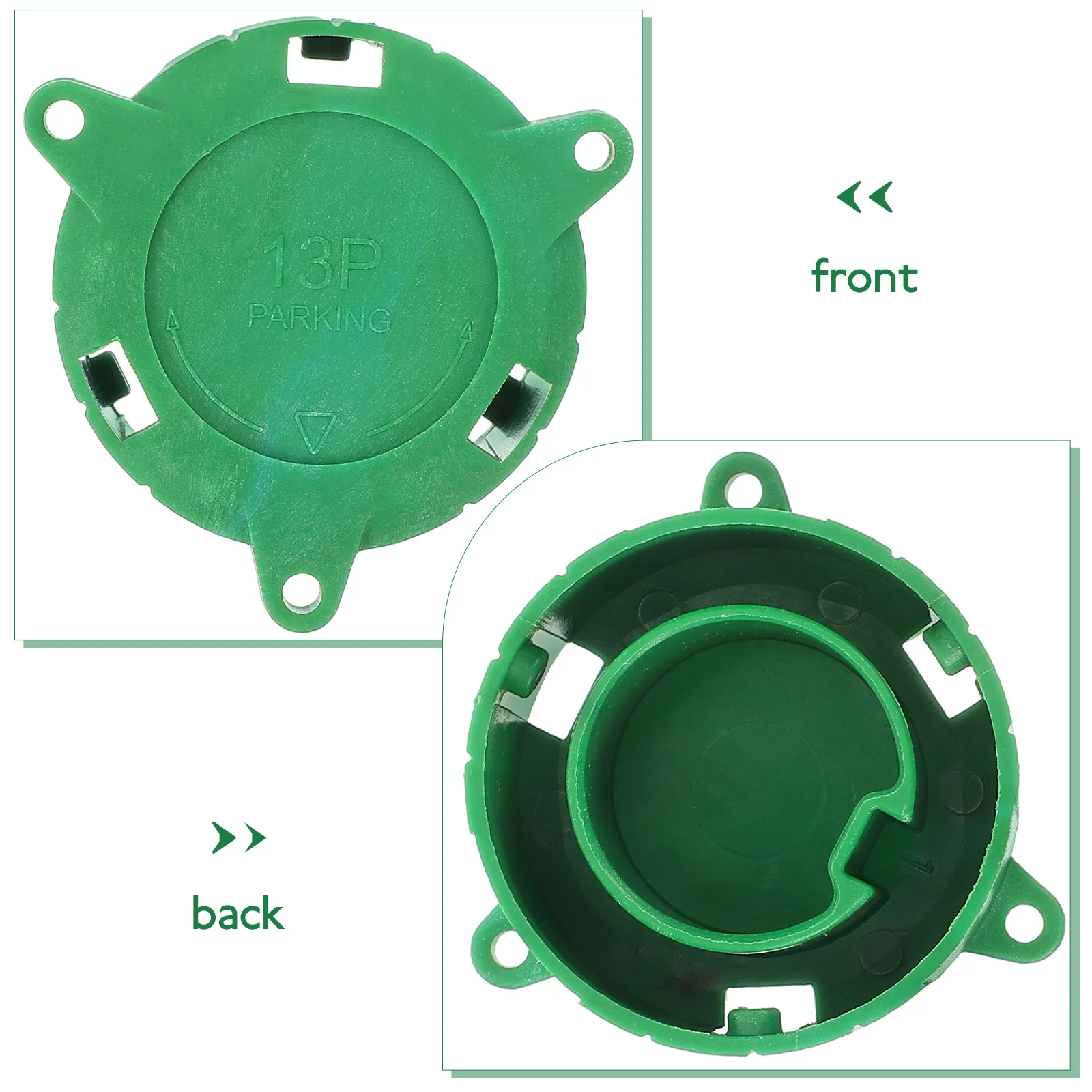 

13P Plug Protection Cap 13 Pin Socket Cover Green Color Dust Proof Alignment Tool Trailer Connector Adapter Supplies