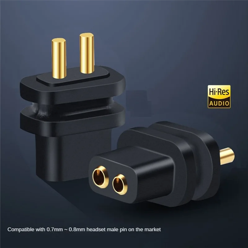 2 ชิ้น 2 ขา 0.78 มิลลิเมตรซ็อกเก็ตหญิงเข็มคู่ซ็อกเก็ตหูฟังนูนซ็อกเก็ตหญิงสําหรับ 0.7-0.8 มิลลิเมตรชายสีดํา