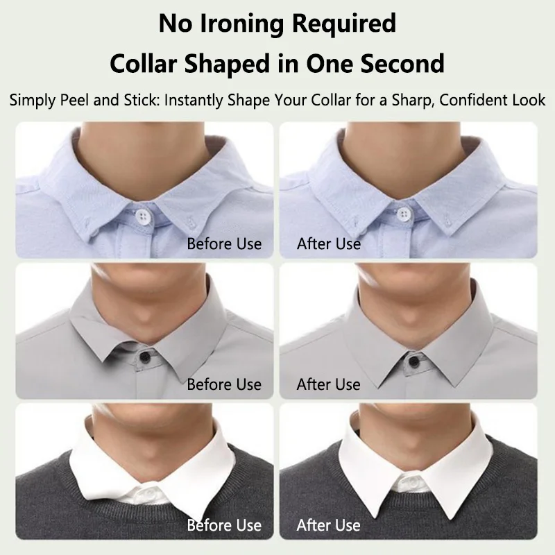 50/30/20PC Shirt Polo Shirt Collar Paste Collar Shape Paste Triangle Collar Brace Without Curling Fixed Paste Collar Shape Paste