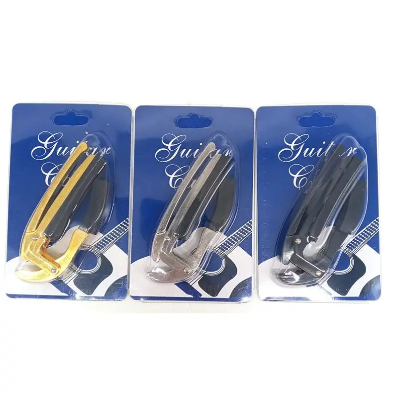 

*BAAY Change Clamp Key Acoustic Classic Guitar Capo Tone Changing Clip Lever Ballad Zinc Alloy Transposition Clip(Golden)