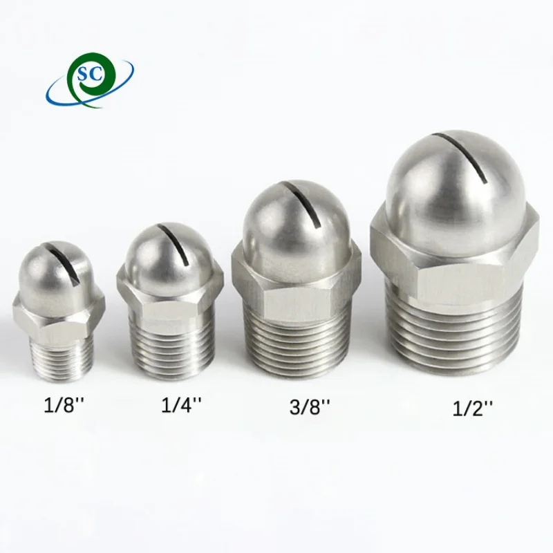 1/4' Stainless Steel Spiral Jet Spray Nozzle, Slot Gap Industrial Cleaning, Blowing Wind Air Nozzle for Flue Gas Denitrification
