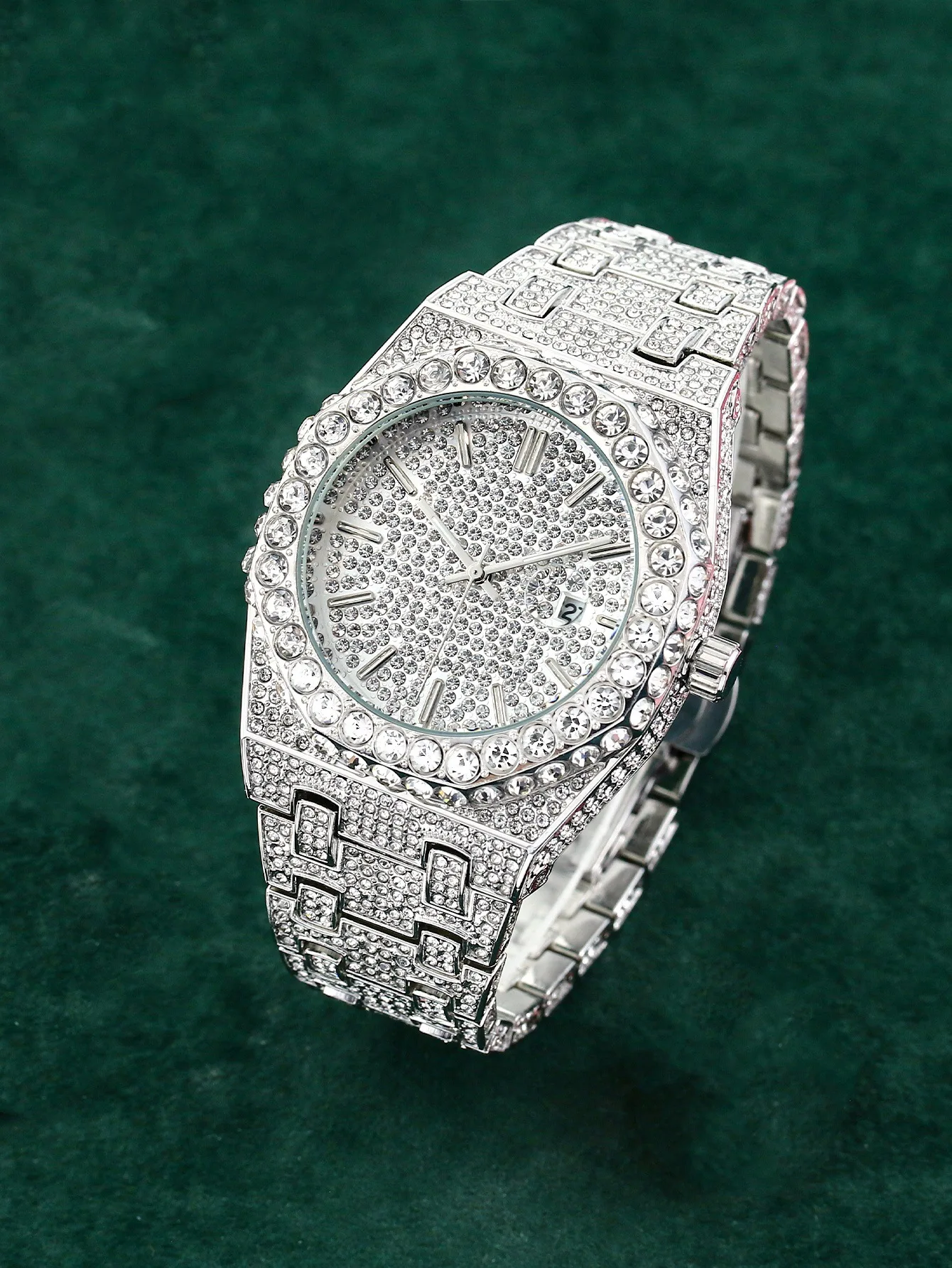 2026 Luxury Diamond Men's Watch High Quality Hip Hop Men's Quartz Watch Ice Sensation Men's Watch view 5