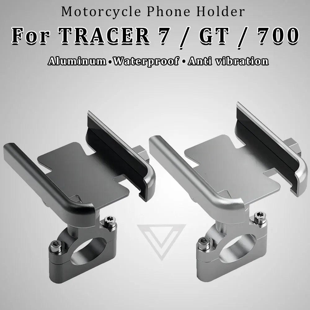 Motorcycle Phone Holder Aluminum Tracer 700 Accessories 2023 for Yamaha Tracer 7 GT Tracer7 Tracer700 7GT MT-07 MT07 2017 2021