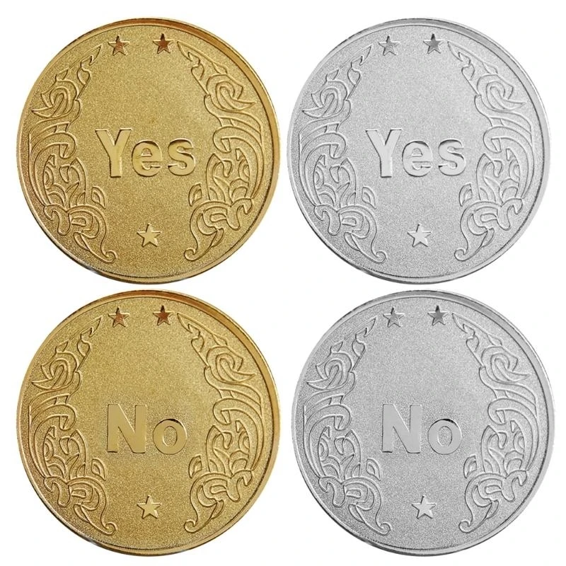 YES or NO Coin Props Coin Good Lucky Wishing Lucky Coin Tossing Coin Decision