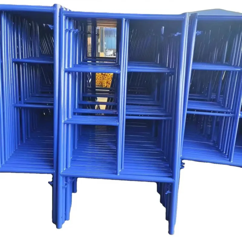 Walk Through The Ladder - Galvanized Mobile Steel Modern Frame Scaffolding System Kit