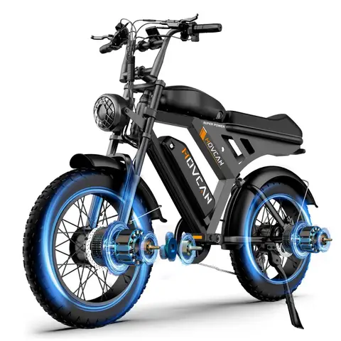MOVCAN V30 Full Series Adult Electric Bikes 2000W Motor, 20'' Integrated Wide-Tire Wheelset, 48V 15.6Ah Battery,Top Speed 35MPH