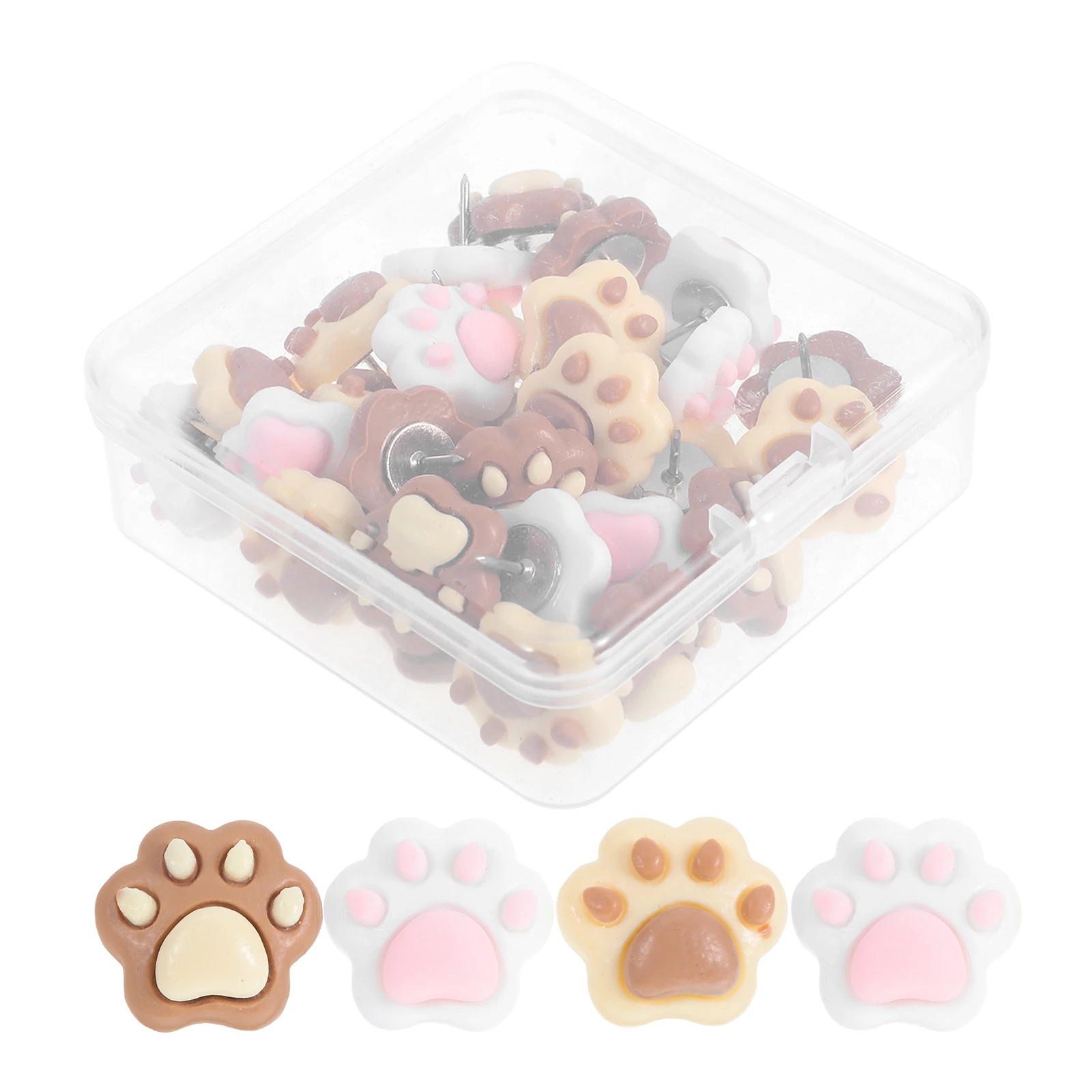 

30 pcs Dog Paw Push Pin Cute Animal Thumbtack Desk Accessories Cork Board Decorative Wall Hanging Map Travel Bulletin Pins