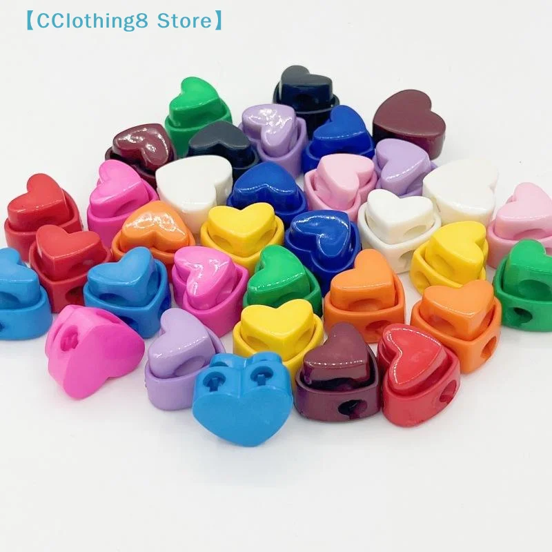 5Pcs/Set Colorful Knitting Needle Stoppers Heart-Shaped Double Hole Needle Tip Protector DIY Knitting Accessories【AliS8】
