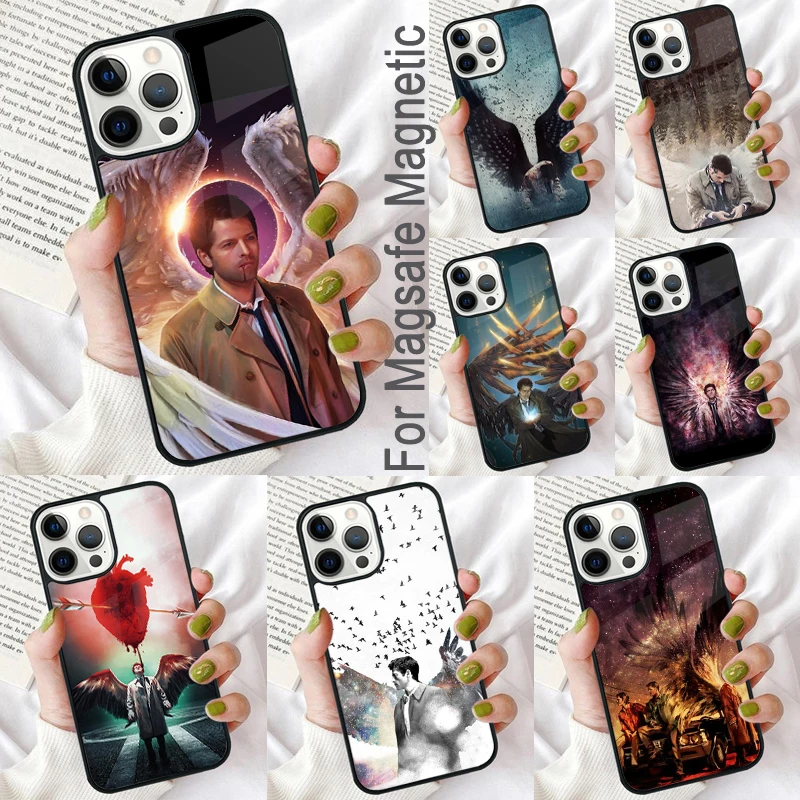 Castiel angel of the lord supernatural Magnetic Soft Phone Case for iPhone 16 Promax 15 Pro 13 14 Plus 11 12 Mini MagSafe Coque