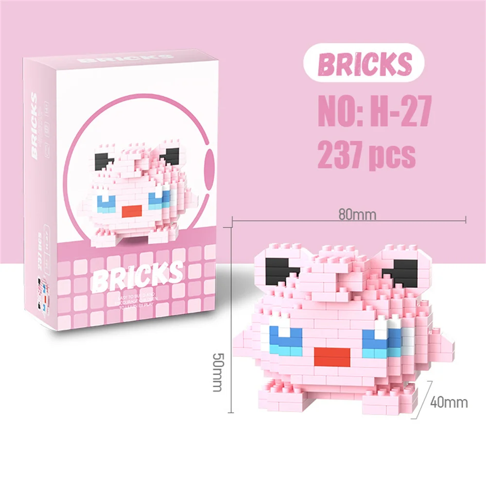 Pokemon Micro Building Blocks Pikachu Dragonite Gengar Mini Bricks Model Kit DIY Toy Gift for Kids view 5