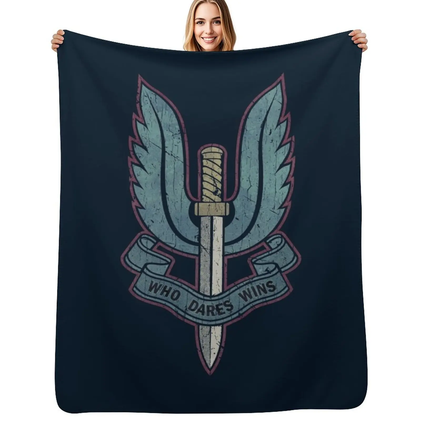 

British SAS Emblem Throw Blanket Blankets For Baby Decorative Sofas valentine gift ideas Luxury Throw Blankets