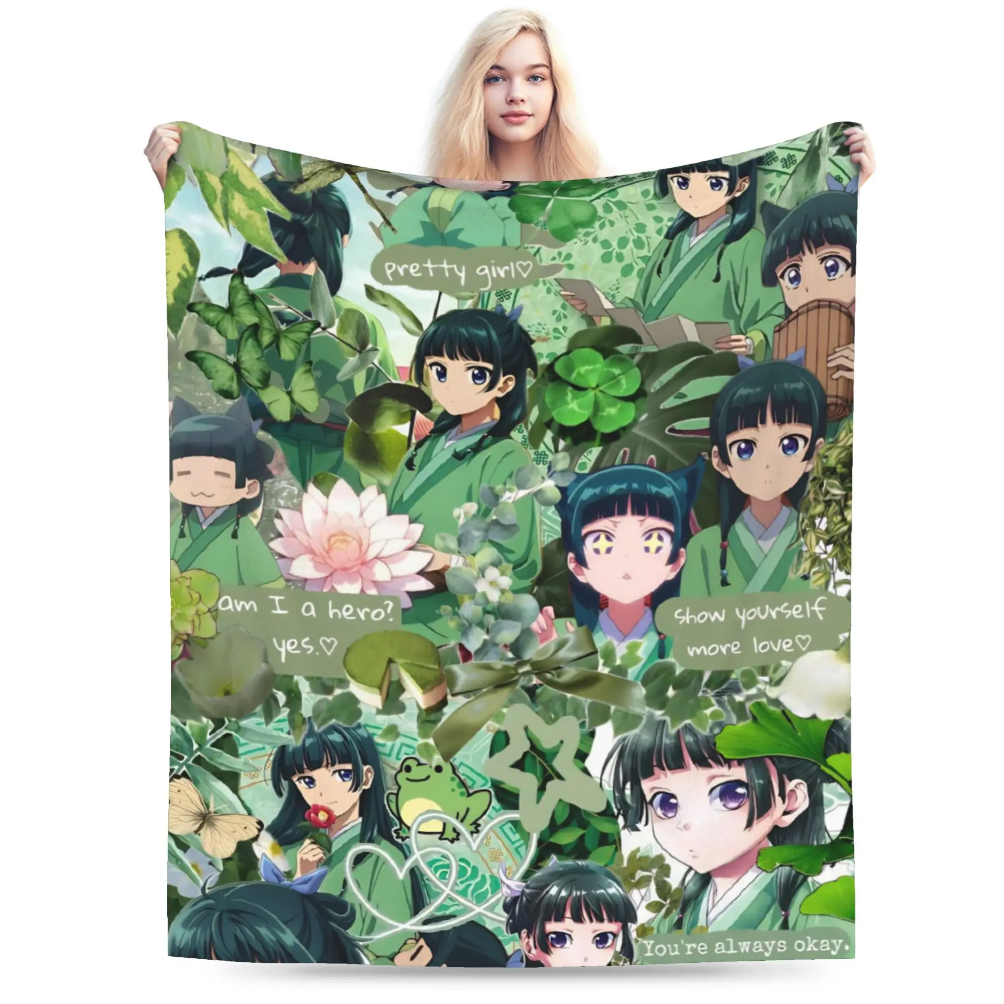 The Apothecary D-Diaries Maomao  Blanket Multi-size Super Soft and Warm  Throw Blankets for Couch Sofa and Bed