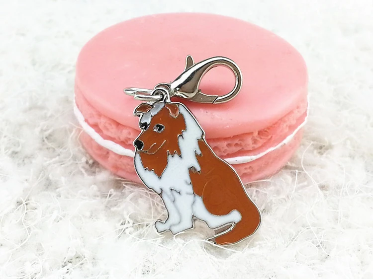 cute Shetland Sheepdog dog Keychain Pet dog Key Ring Animal Key Chains Souvenir Gifts For Women Men Cay Keys Jewelry