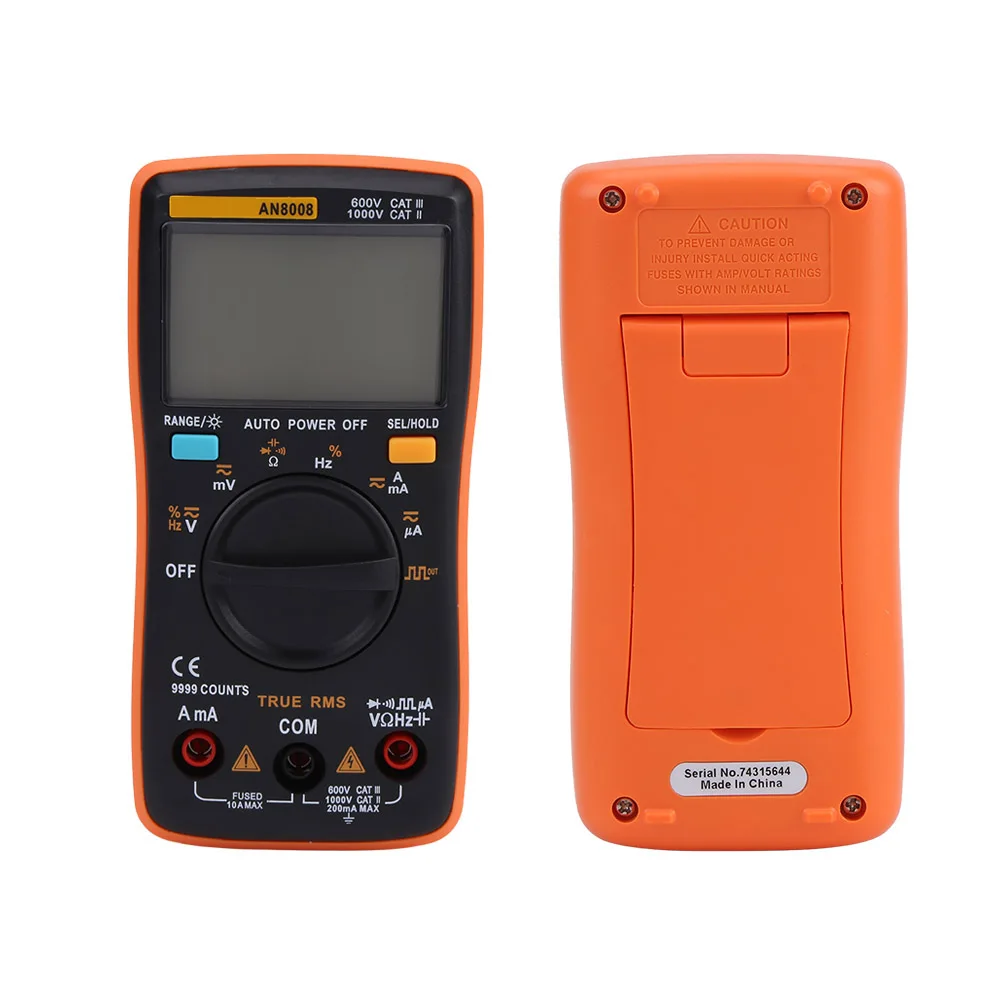 AN8008 True RMS Digital Multimeter AC  Voltage Ammeter Current Ohm Meter Current Meter Digital Multimeter Volt Ohm Meter