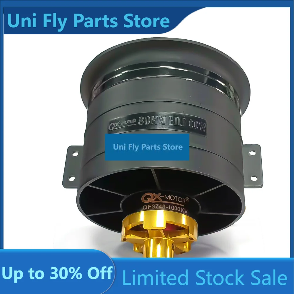 QX-MOTOR 80mm QF3748 1000KV QF3538 2000KV 12-Blade EDF Ducted Fan For RC Jet AirplaneUniFly