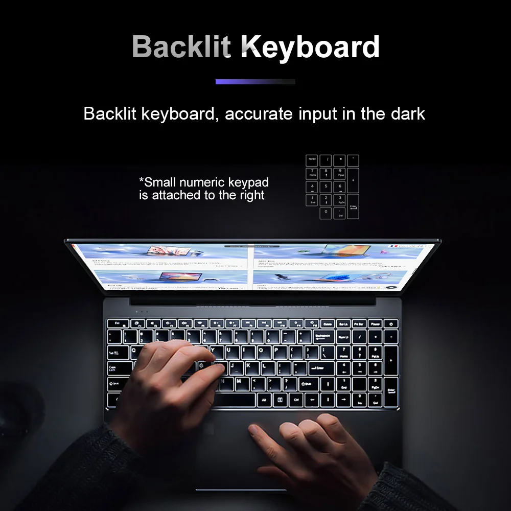 Ninkear A15 Plus Laptop, Amd Ryzen 7 5825U, 15.6" Fhd Ips Display, 32Gb Ddr4 Ram, 1Tb Pcie Ssd, 57Wh Battery, Fingerprint Unlock, Backlit Keyboard, Wifi