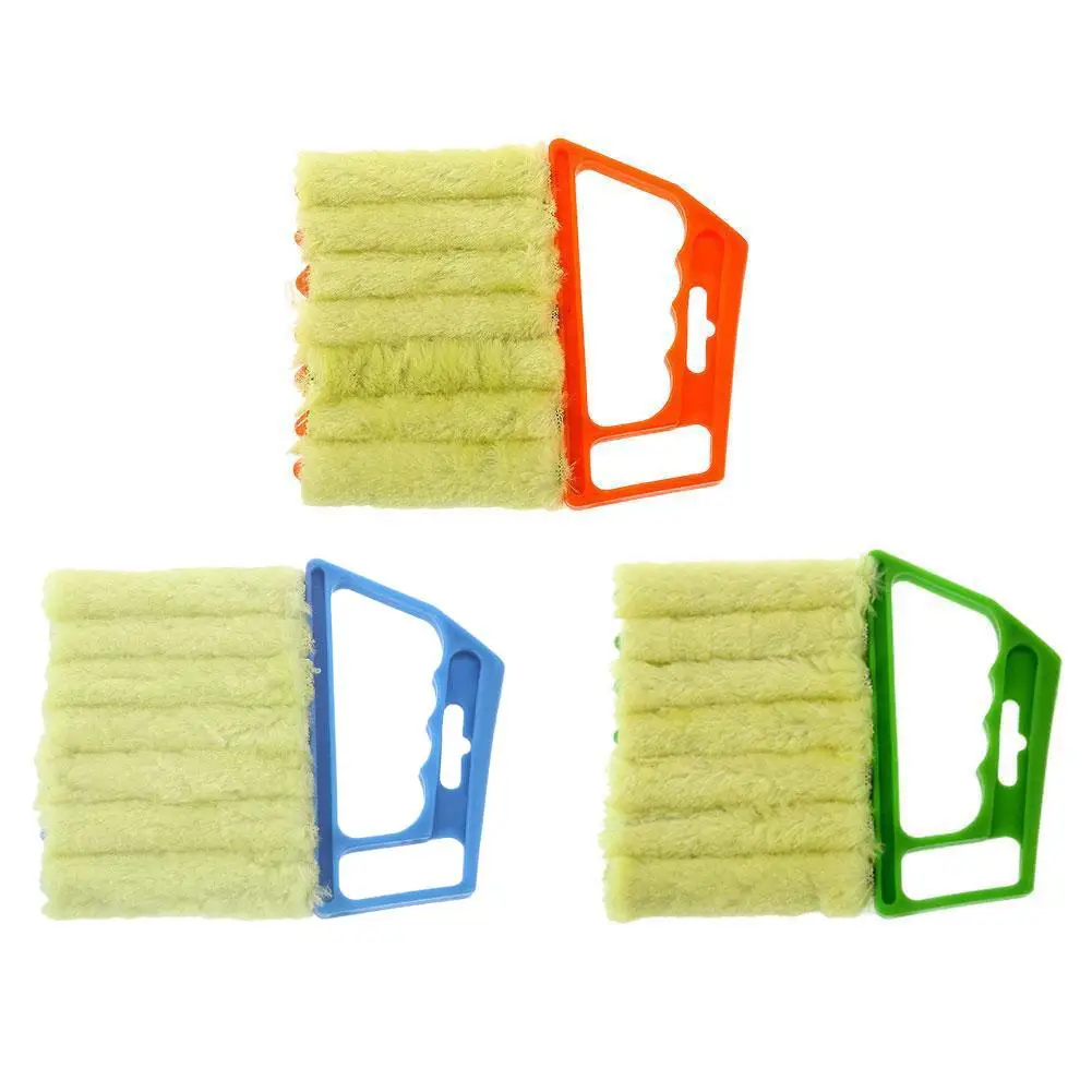 Window Cleaning Brush Air Conditioner Duster Cleaner With Washable Venetian Blind Cleaning Cloth Groove Window Cleaner