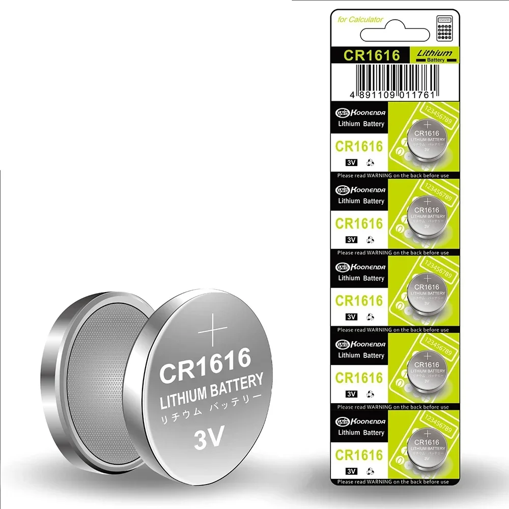 Lithium Coin Cell Battery CR1616 3V 50mAh Button Cell, DL1616 BR1616 5021LC LM1616 Replacement For Watch Car Remote Control