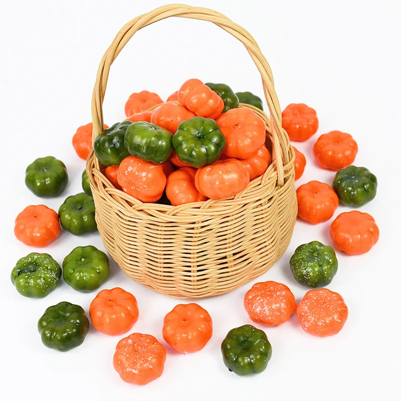 25pcs Mini Halloween Artificial Pumpkin Foam Fake Pumpkin Happy Halloween Party Decoration For Home Thanksgiving Diy Decor Craft - view 2