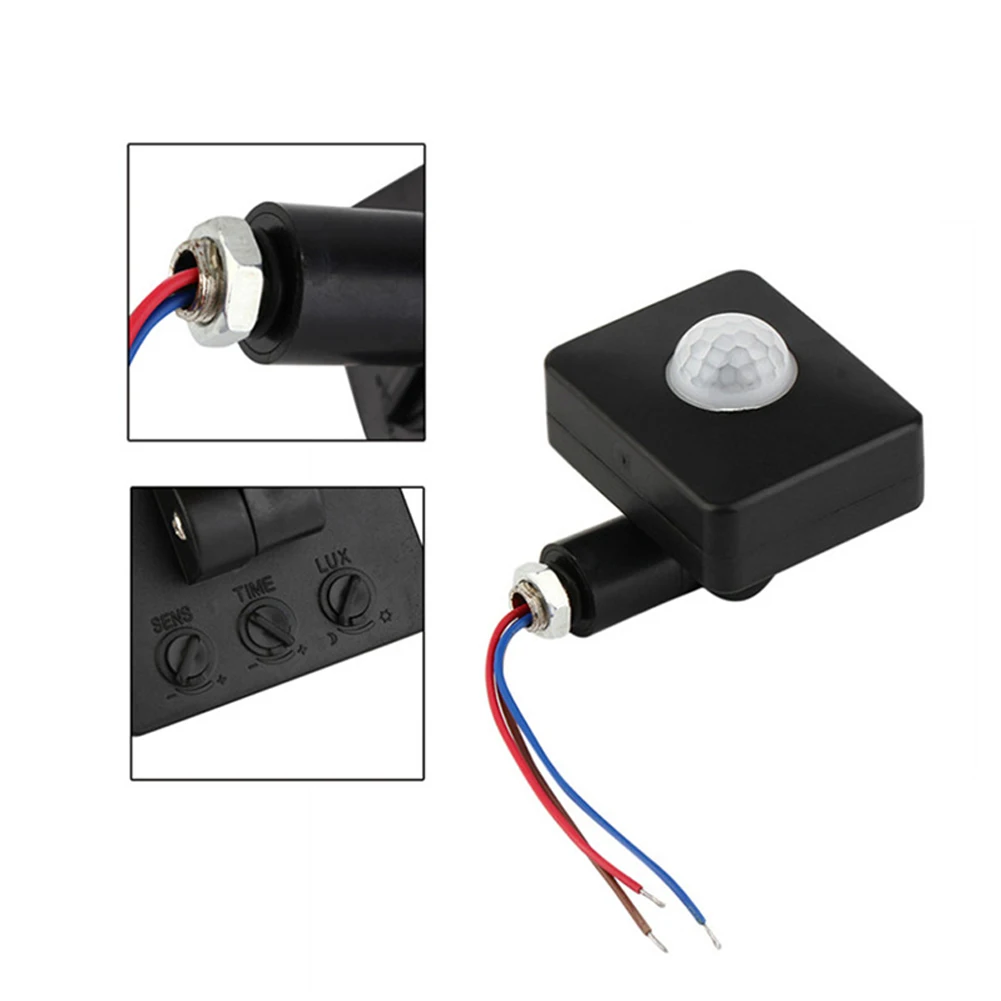 Sensor de movimiento detector mini interruptor PIR infrarrojo, 160 grados, CA 85-265V, ABS, seguridad del hogar, luz LED automática duradera