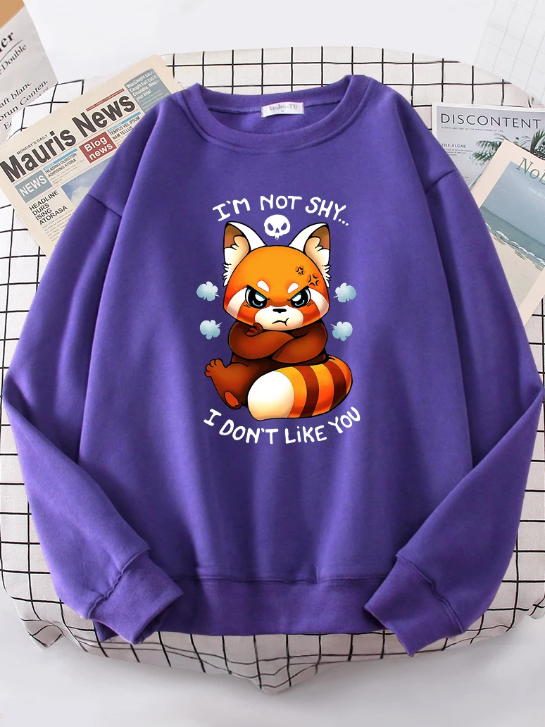 Adorable Angry Fox Cartoons Hoody Female Fashion Crewneck Sweatshirt vintage Oversize Hoody Loose Casual Sportswears Women