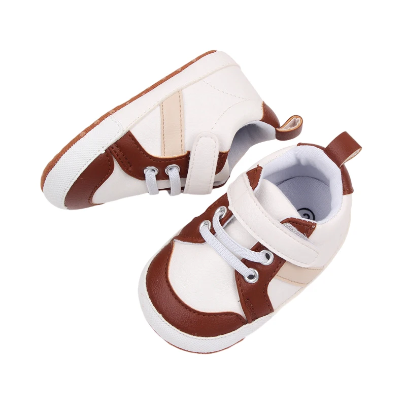 Baby Baby Jongens Sneakers Streep PU Leer Antislip Zachte Zool Prewalker Peuter Eerste Walker Schoenen