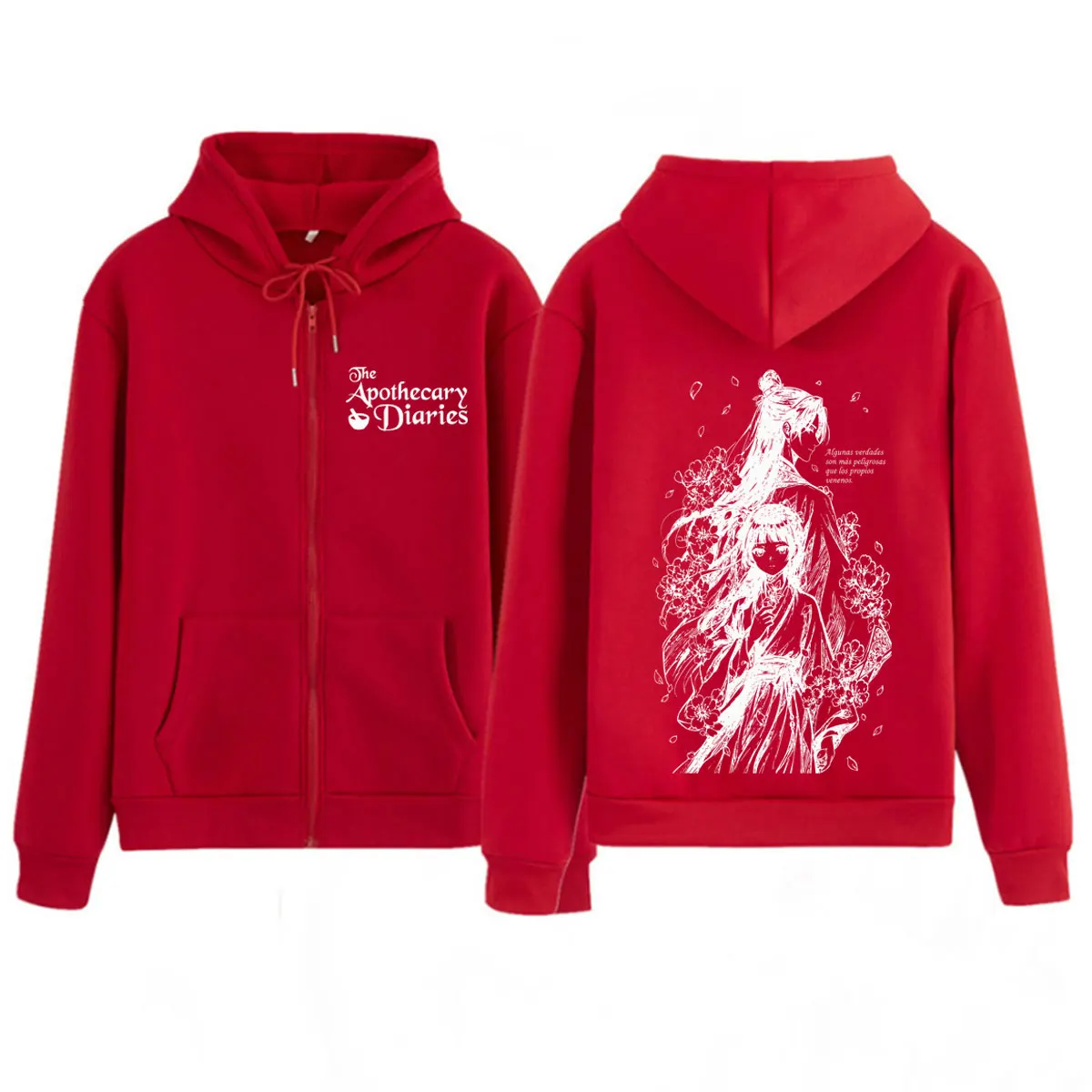 Anime The Apothecary Diaries Graphic Zipper Hoodie Men Women Fashion Sweatshirt Long Sleeves Vintage Casual Zip Up Jacket Coat