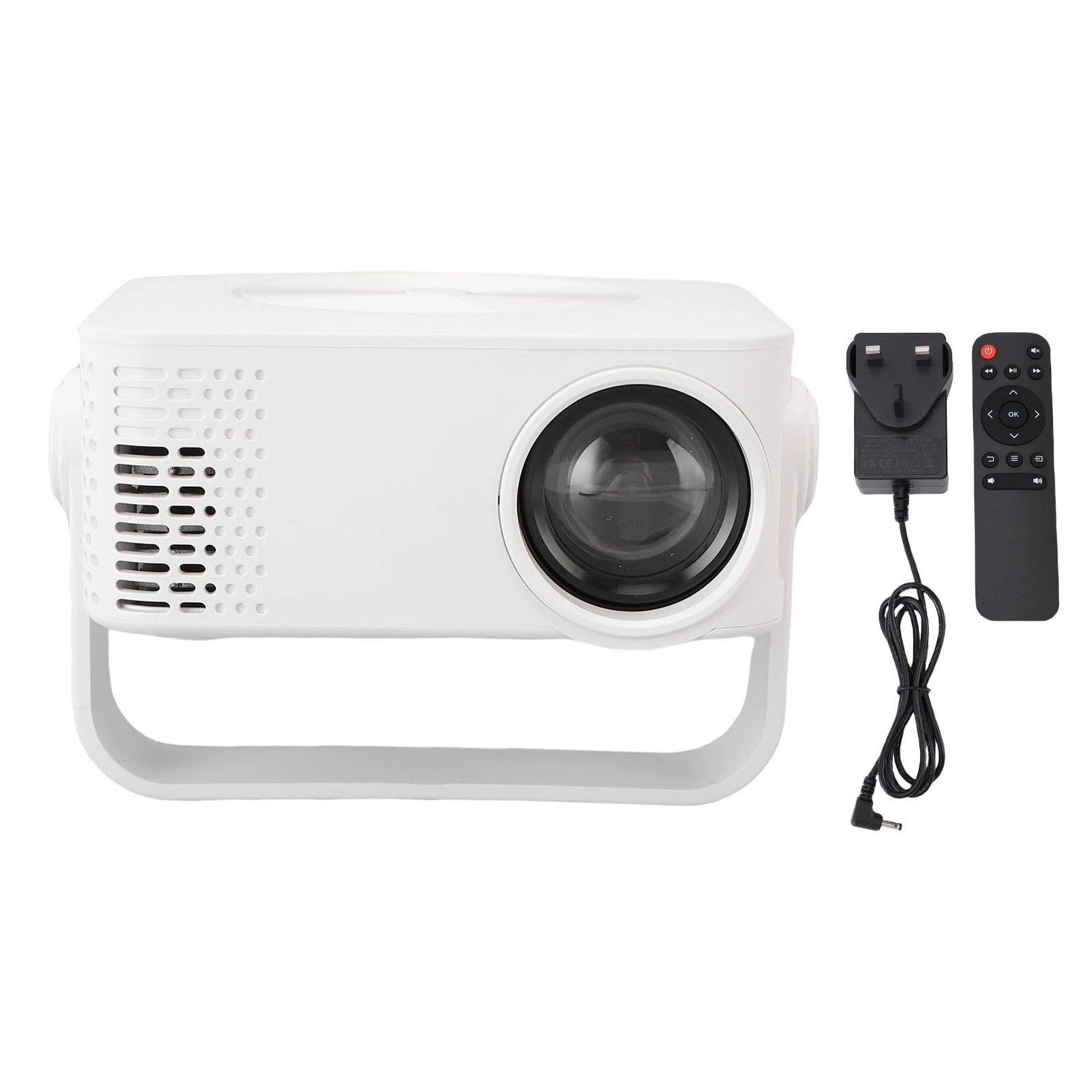 Projecteur WiFi Projecteur portable 360 °   Rotation LED 1080P Correction automatique Keystone avec télécommande pour les sessions de jeu