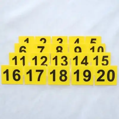 

20Pcs Acrylic Table Number Markers Double Sided Reusable Restaurant Evidence Numbers Compact Design Table Number Signs