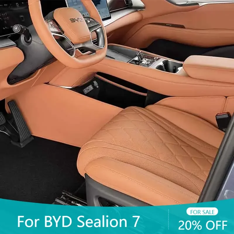 

Центральная консоль, две боковые панели, защита от ударов, кожаные автомобильные аксессуары для BYD Sealion 7 SeaLion 07 EV 2024 2025