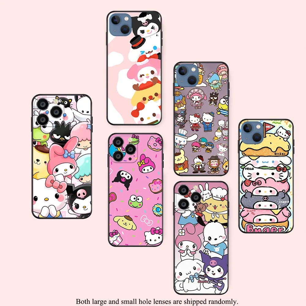 AK-34 Sanrio Character Family Soft Case For OPPO Reno 2F 4 Pro 5 A96 A77 A92S 8 A96 Find X3 Neo 7 A53S A53 A32 A33 A35