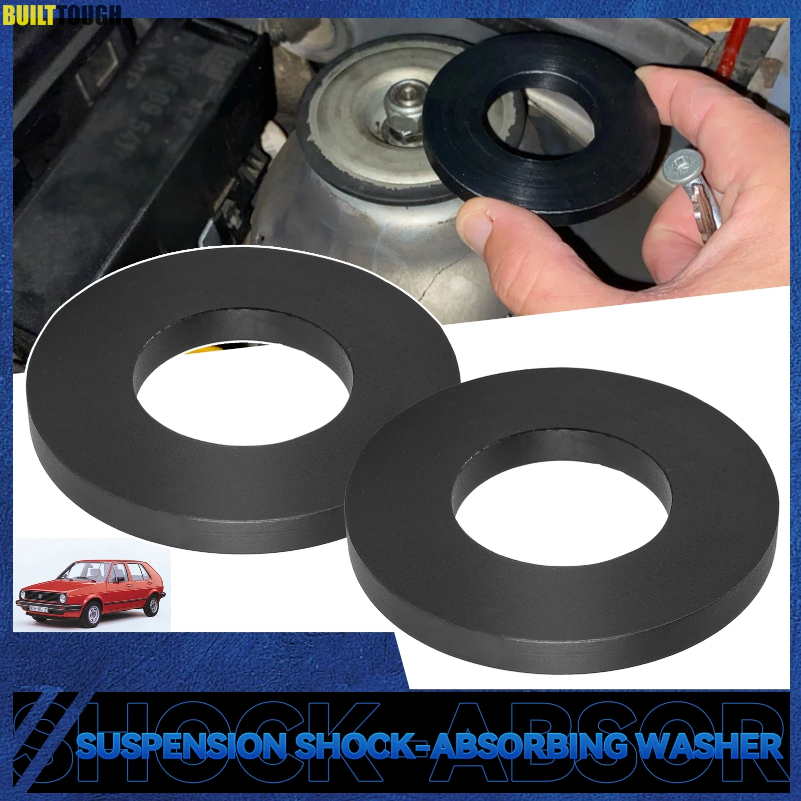 

Universal Suspension Shock-Absorbing Rubber Ring Bushing Bearing Washer For Front Strut Top Mount Tower Gap Fix Noise Over Bumps