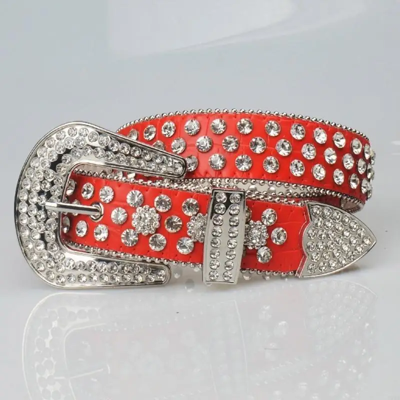 

Яркий ремень для взрослых со стразами, легкий роскошный женский пояс-локомотив