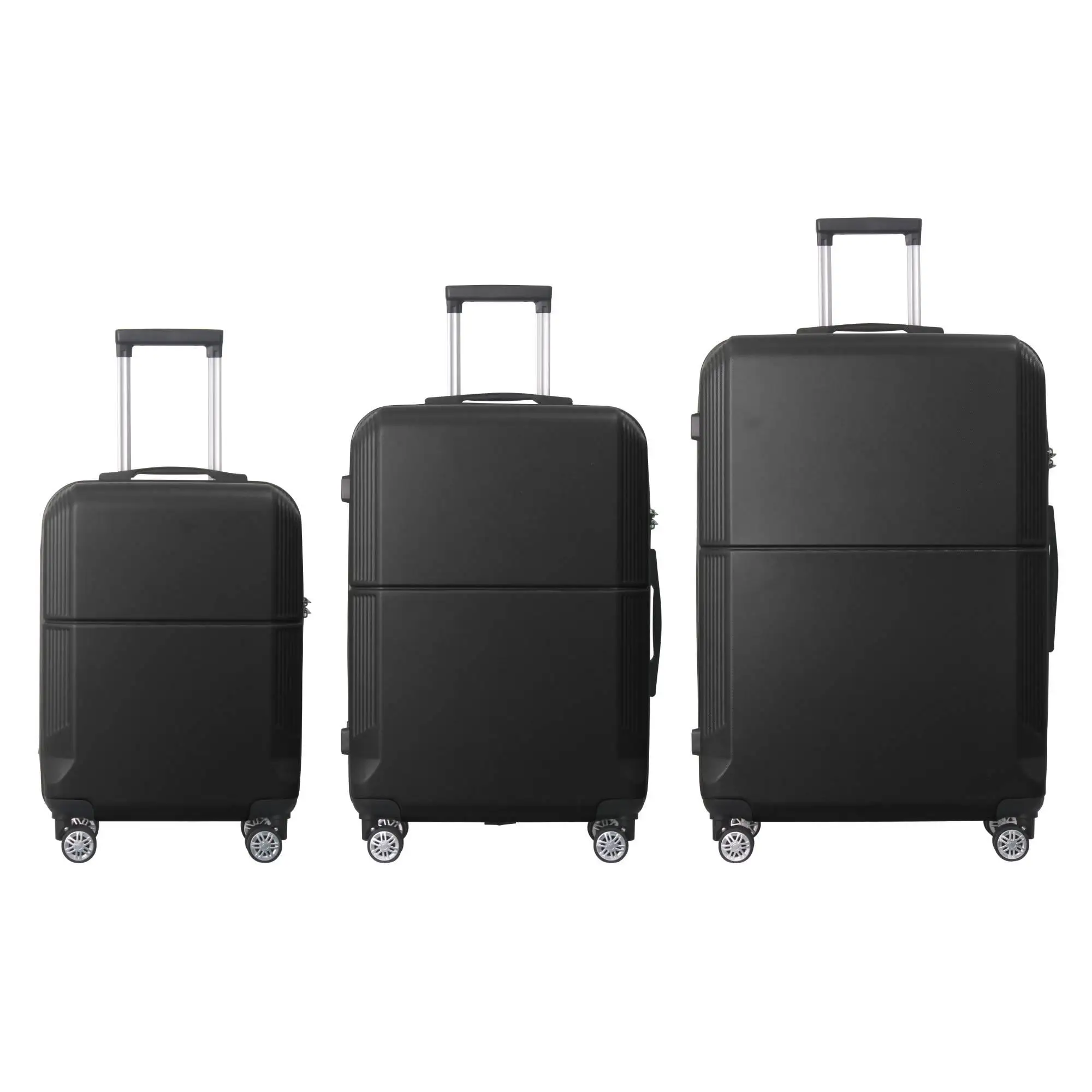 

Multicolour Hardshell Luggage Set 3pc ABS Lightweight 360 Spinner Wheels TSA Lock Carry On Checked Bag Stylish Travel Suitcase