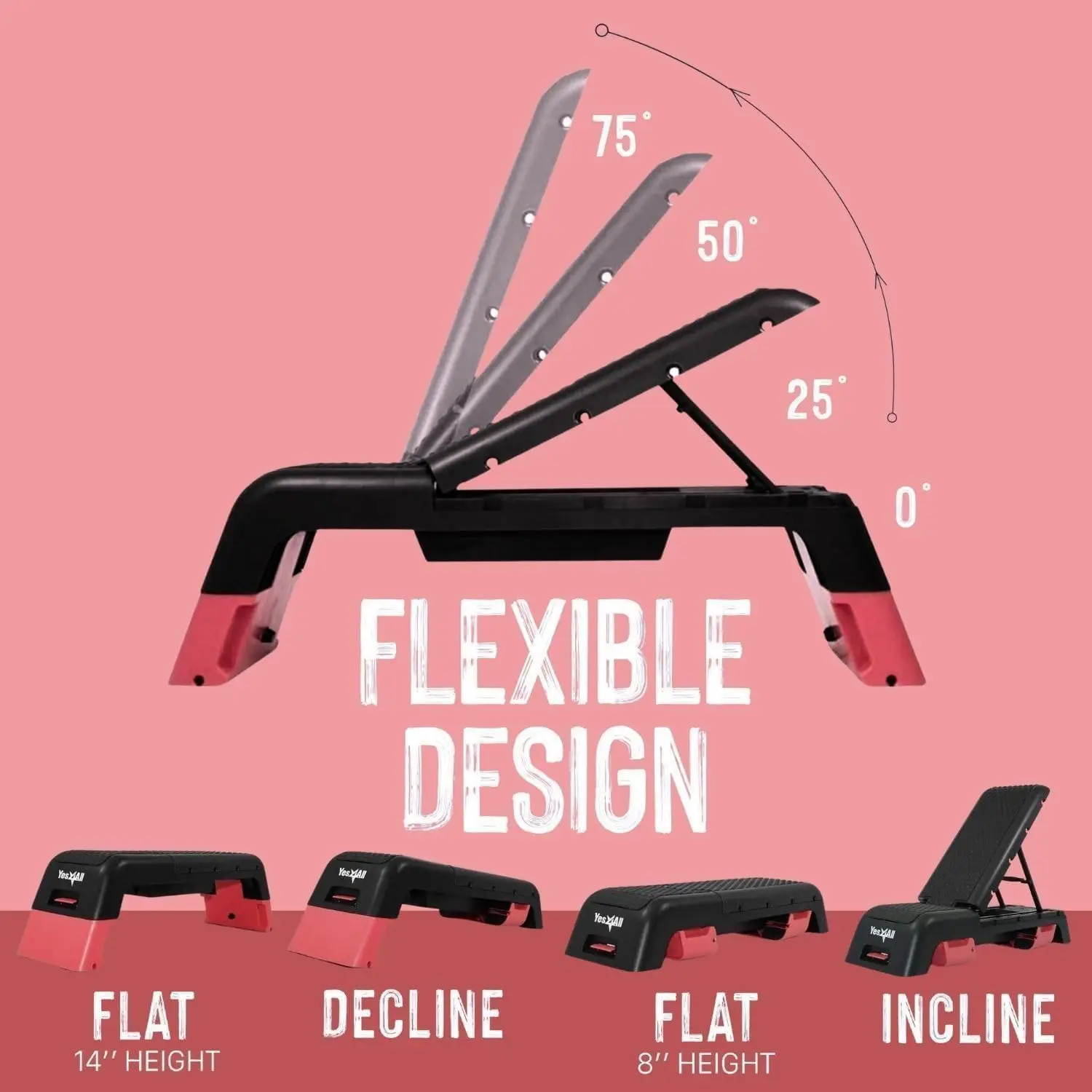 Multifunctional Aerobic Deck, Versatile Fitness Station, Weight Bench & Aerobic Stepper for Cardio Workouts Set
