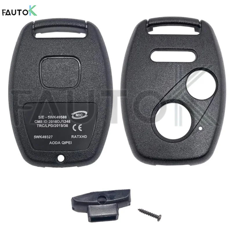 Smart Control Car Key Fob Shell Replacement Fit for Honda Civic Pilot Accord CRV 2003 2007 2008 2009 2010 2011 2012 2013