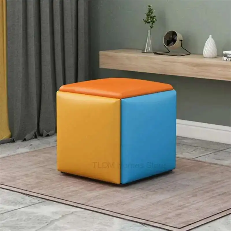 Step Nordic 5 in 1 Room Combination Stool Creative Stackable Sofa Stools Living Stool Shoe Changing Stool Bedroom Vanity Chair