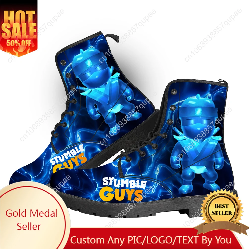 

Stumble Guys Flat Boots Cartoon Anime Lovely Mens Womens Teenager Shoes Casual Outdoor Footwear High Quality Couple Custom Shoe