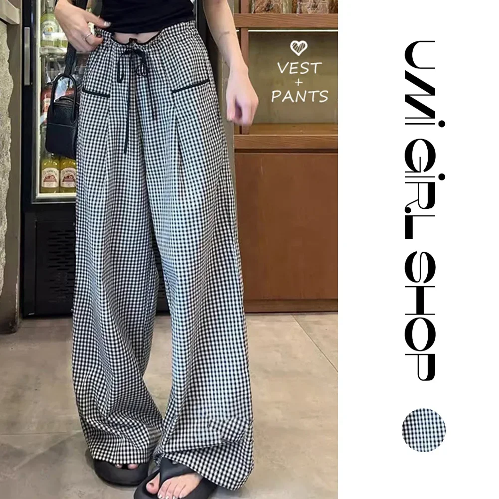 أسود ارتفاع الخصر واسعة الساق عارضة واسعة الساق Microelasticity البوليستر النسيج S-XL حجم العلامة جميع الفصول ارتداء اليومي