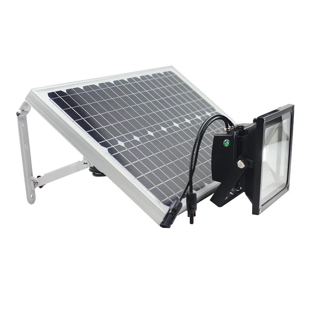 Imagem -01 - Waterproof Solar Led Floodlight com Daylight Sensor Lâmpada de Parede Exterior Auto Running Spotlight waterproof solar led floodlight com daylight sensor lampada de parede exterior auto running spotlight 01