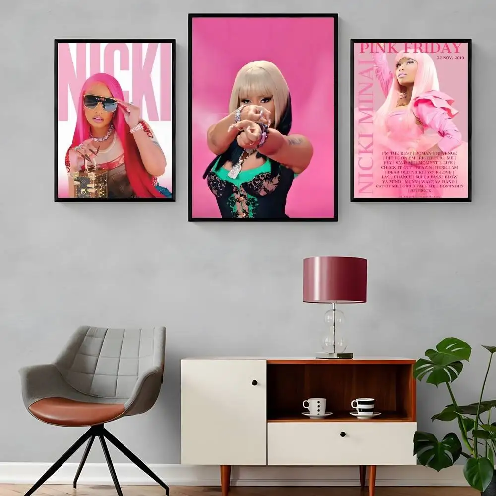 Popular Rapper Singer N-nicki Minaj Poster High Quality Dorm Living Room Aesthetic Wall Decoration Painting Stickers Gift