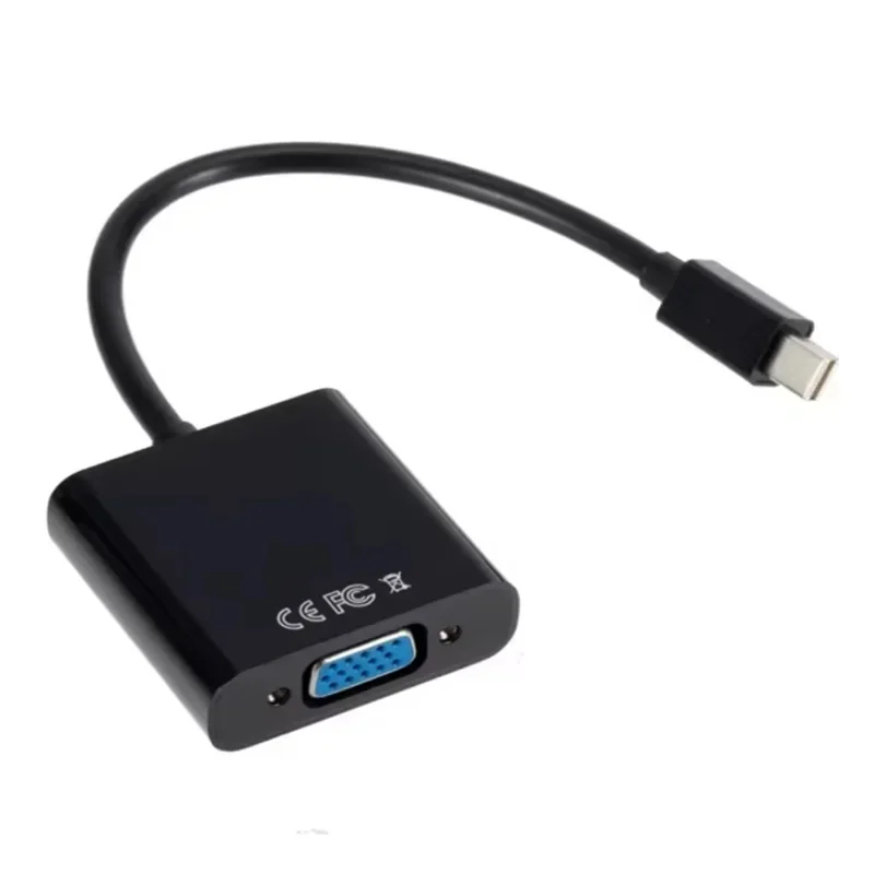 1/2/4/6pcs Mini DisplayPort Display Port Mini DP to VGA Adapter Cable Mini Thunderbolt to VGA Converter Cable For HDTV MacBook