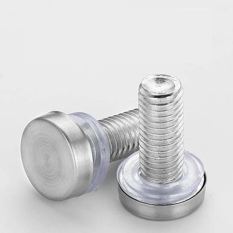 4Pcs Stainless Steel Acrylic Decorative & Advertising Studs Decorative Caps for Glass Studs & Advertising Board Mounting Screws