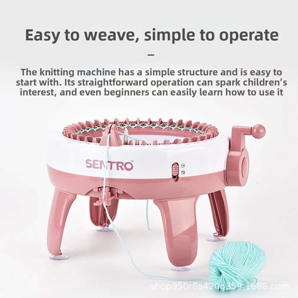 Hot-selling 48-needle Star-shaped Cylindrical Knitting Machine For Diy Sweater Making, A Hand-cranked Knitting Toy For Children