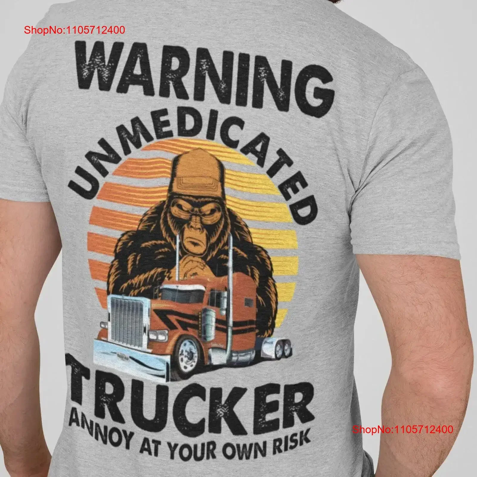 Funny Trucker T Shirt Unmedicated Annoy At Your Own Risk Truck Driver vintage Washed Soft Unisex Slightly graphic fashion homme