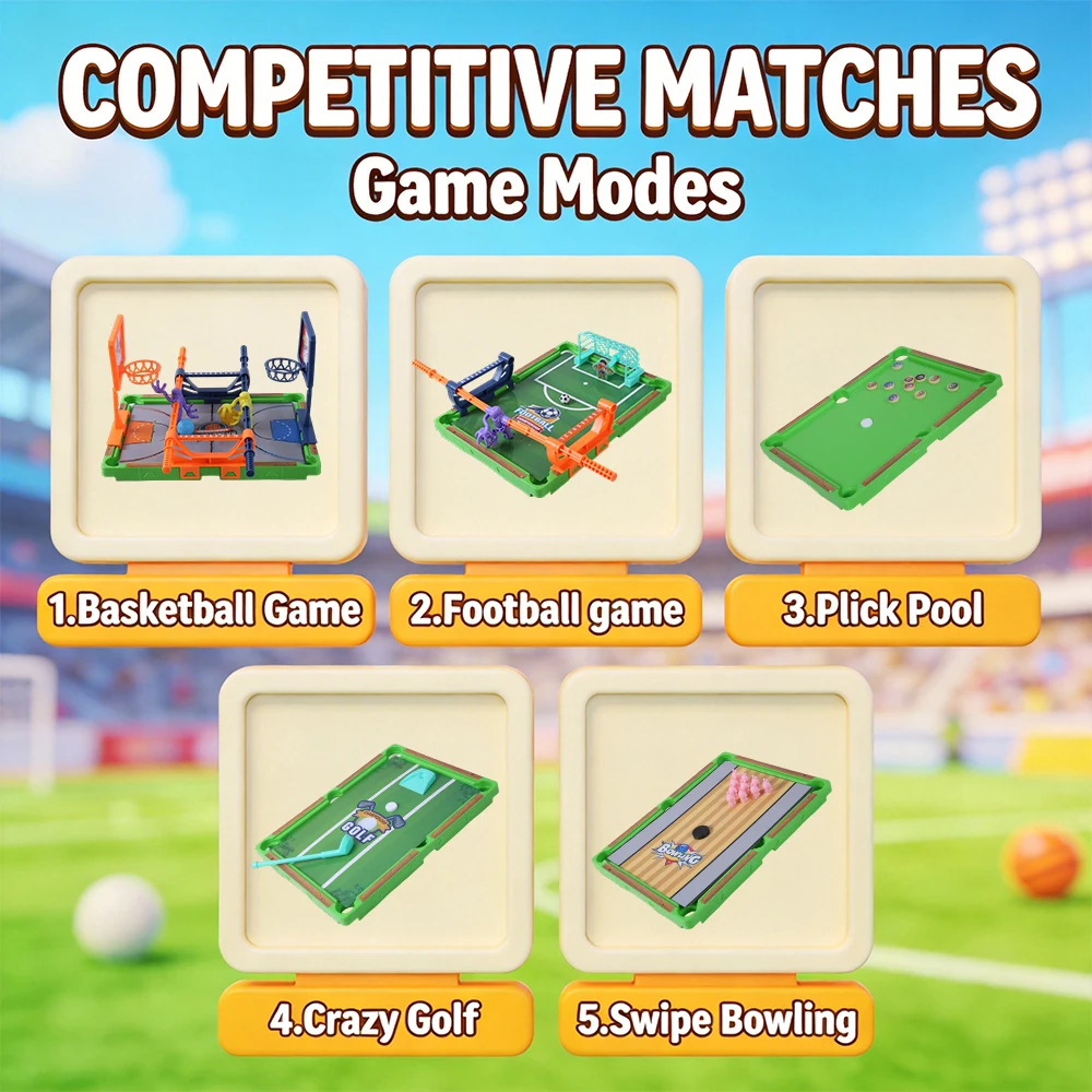 

5-in-1 Children's Educational Board Game Basketball&Soccer Multi-Scene Multiplayer Competition Toy Use Perfect for Gifts,Parties