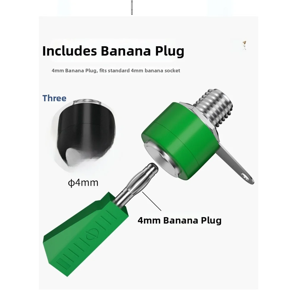 Panel Mount 4mm Banana Socket Connector with Nickel Plated Washer for 58mm Hole Electrical Connector Suitable for Electronics