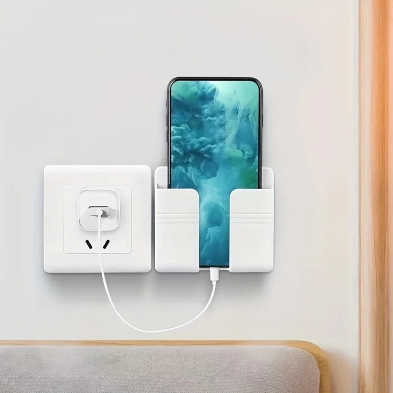 Mobile phone charging rack, wall-mounted phone holder, bathroom accessories, bathroom storage and organizer
