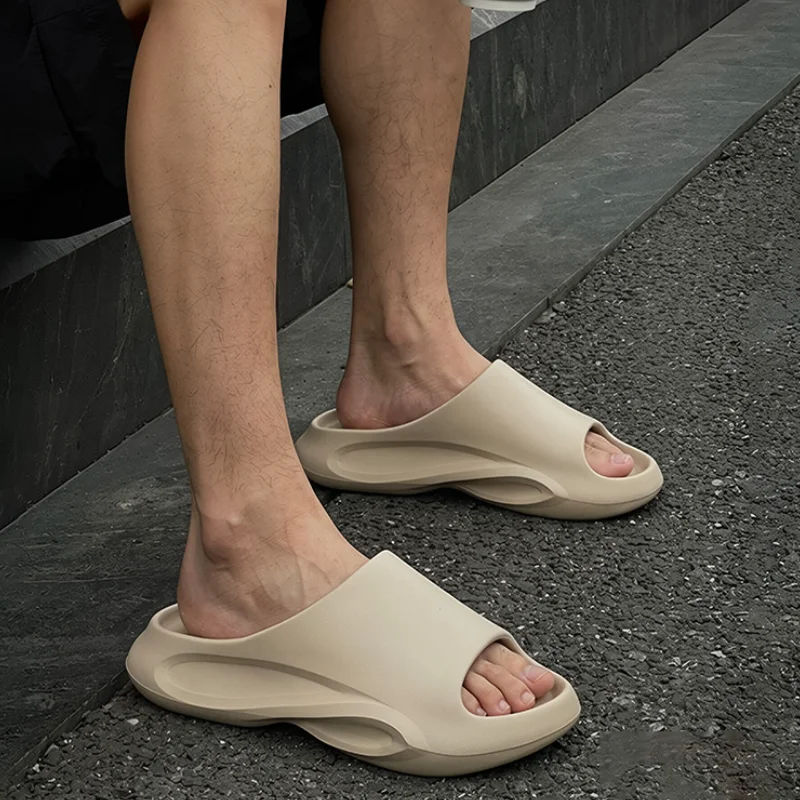 Summer Thick Bottom Platform Streewear Eva Slippers Men's Summer Fashion Indoor Outdoor Sports Slippers Man Soft Soles Sandals
