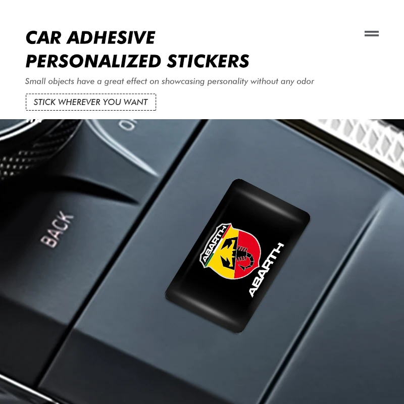 30pcs Car Decorative Sticker Interior Badge Self-Adhesive Decal For Abarth Stilo Ducato Palio Bravo Linea Doblo 500 Grande Tipo